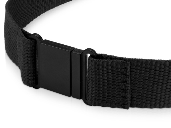 Ланьярд с карабином и замком безопасного разрыва, Цвет черный