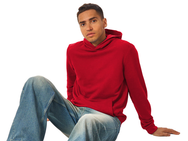 Толстовка с капюшоном «Monaco» унисекс, Размер XS, Цвет красный