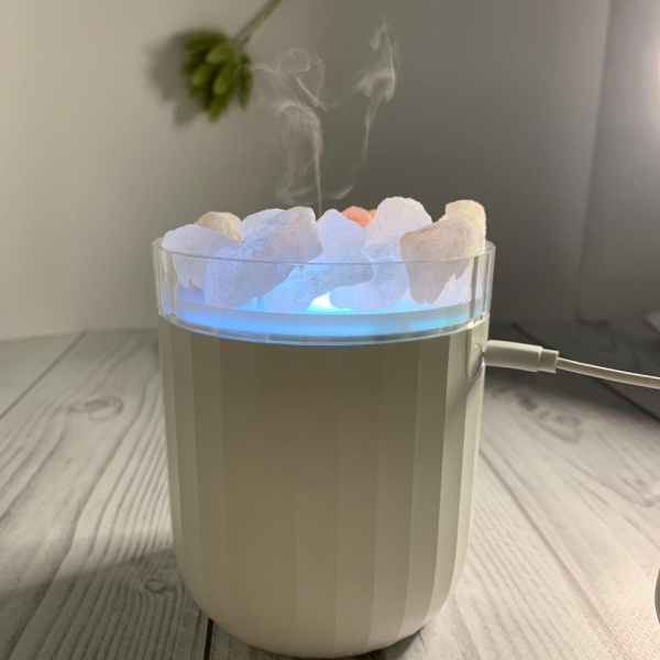 Увлажнитель - ароматизатор с кристаллами соли светодиодный "Crystal Fog", 400 ml