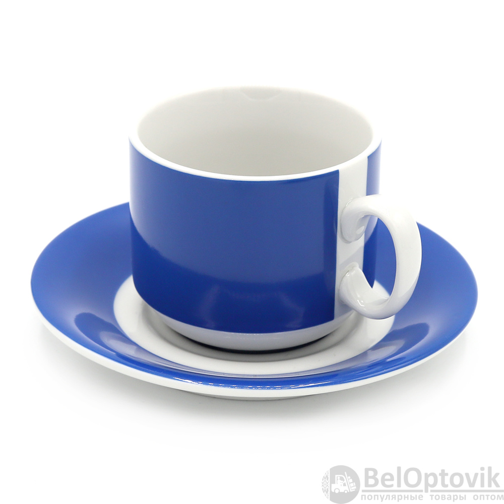Чайная пара фарфоровая 220см³ "экспресс" "Sunrise" (7С1665Ф34), синий, в коробке