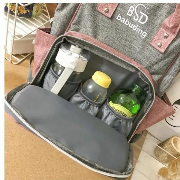 Рюкзак для мам + Сумка на плечо + Сумочка для детских бутылочек / Комбинированный комплект из 3 предметов BSD Babuding