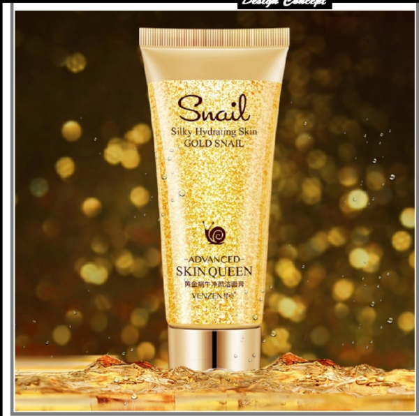 Пенка для умывания VENZEN SKIN QUEEN Silky Hydrating Skin Gold Snail с фильтратом улитки и 24К золот