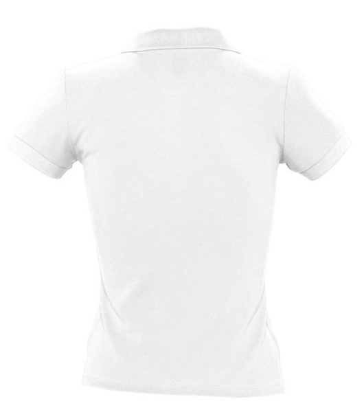 Рубашка поло женская People 210, белая, S–XXL