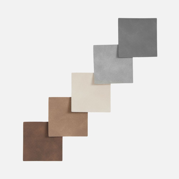 Лейбл Listra Nubuck Touch, L, темно-серый, 5х5 см