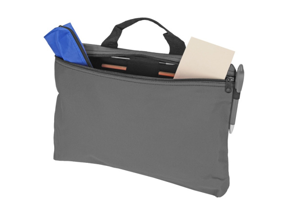 Сумка для конференций «Lando», Цвет серый/черный