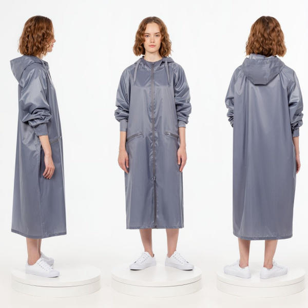 Дождевик R2, серый, XS–XXL