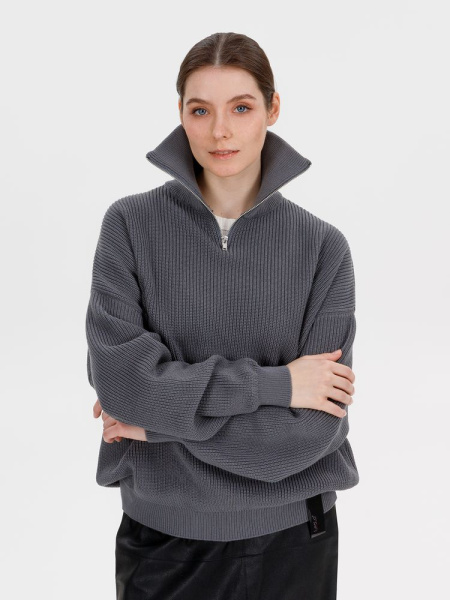 Джемпер Siluetti Birne, серый, S/M, L/XL