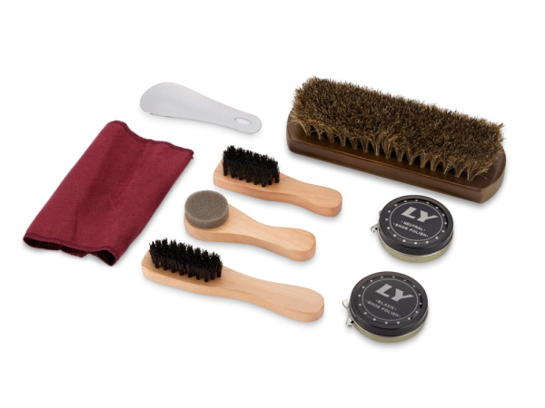 Набор для чистки обуви «Сундучок», Цвет коричневый