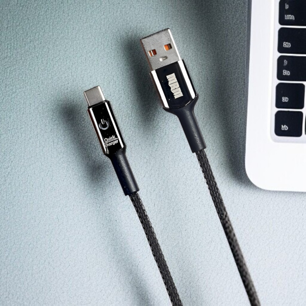 Кабель USB MRM MR32t USB Type-C, длина 1000мм, ток 3.1А, черный / Умная зарядка и инновационная защита
