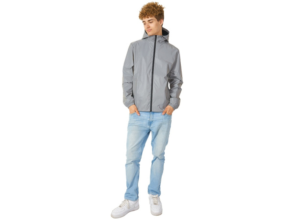 Ветровка светоотражающая «Reflector», Размер XL, Цвет серый светоотражающий