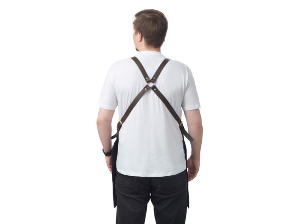 Фартук из канваса с карманами, Цвет черный