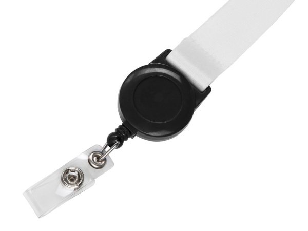 Ланъярд под сублимацию с ретрактором, 2 см, Цвет белый