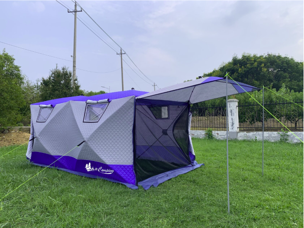 Утепленная трёхслойная Зимняя палатка MIR-2023 200*400*170см без пола