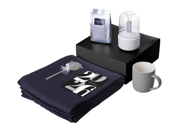 Подарочный набор «Re:Haven» с пледом, увлажнителем и кружкой, Цвет серый