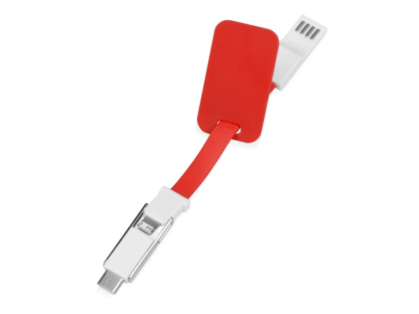 Зарядный кабель «Charge-it» 3 в 1, Цвет красный/белый