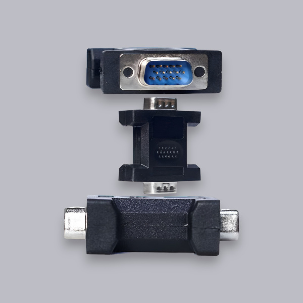 Адаптер H169 VGA-F - VGA-F, черный / Переходник для подключения VGA кабелей