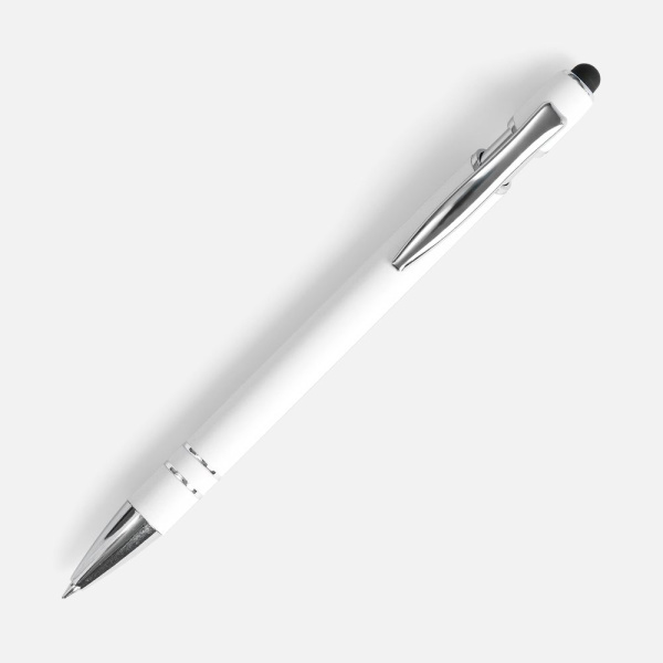 Ручка шариковая Pointer Soft Touch со стилусом, белая, 14,3х1 см