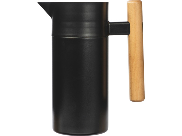 Вакуумный термокувшин с ситечком «Arctic», Цвет черный, натуральный