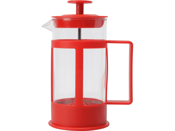 Френч-пресс «Savor», Цвет красный/прозрачный