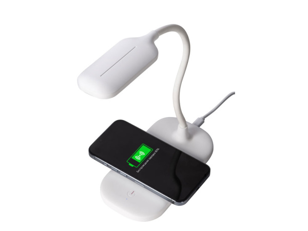 Настольный светильник с беспроводной зарядкой «Nimble», 10 Вт, Цвет белый