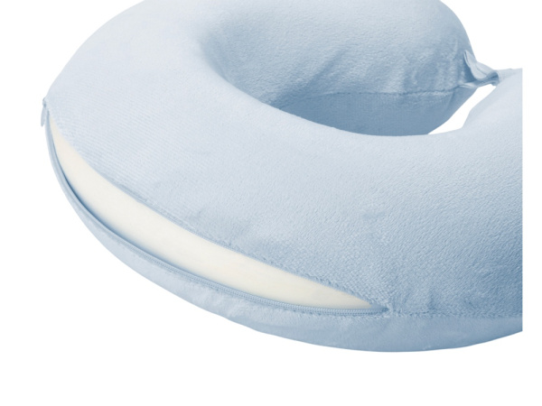 Подушка для путешествий с эффектом памяти «Basic», Цвет небесно-голубой