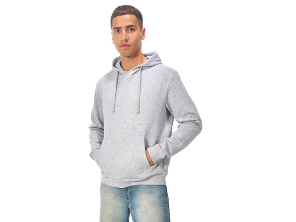 Толстовка "Stream" с капюшоном, унисекс, Размер XL, Цвет серый меланж