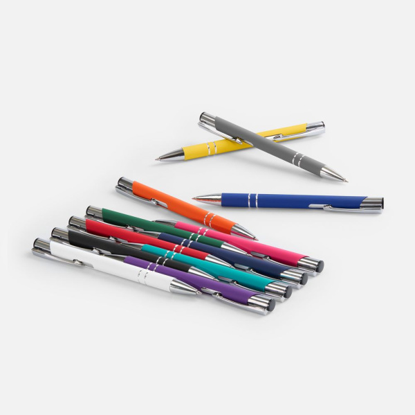 Ручка шариковая Keskus Soft Touch, серая, 13,7х0,8 см