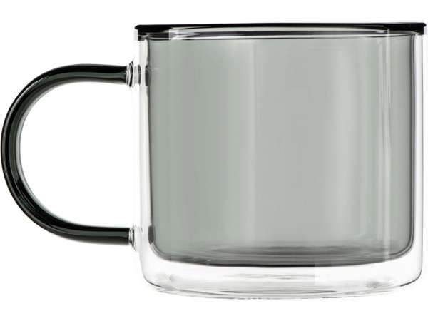 Кружка с двойными стенками «Office», Цвет черный прозрачный