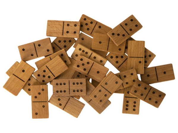 Игра «Домино» из массива бука, Цвет натуральный