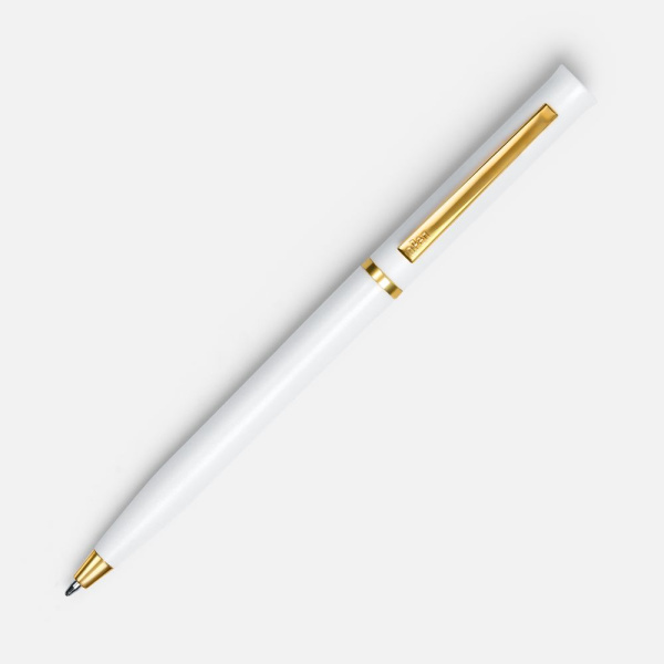 Ручка шариковая Euro Gold, белая, 13,3х0,8
