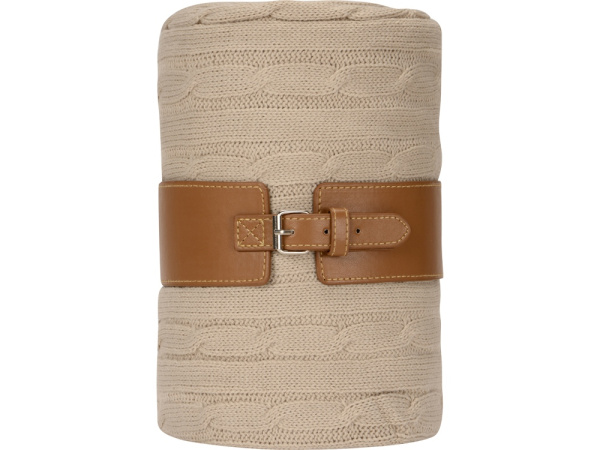 Плед акриловый «Braid NEW», Цвет бежевый