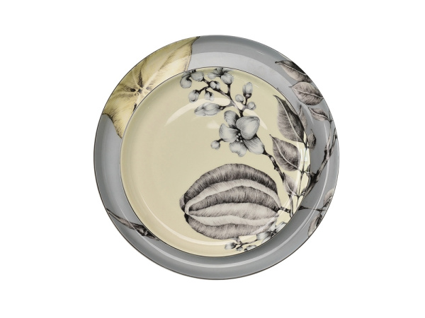 Тарелка «PLATE 2 BER», Цвет голубой/желтый