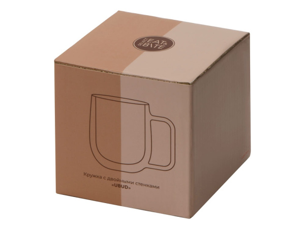 Кружка с двойными стенками «Ubud», Цвет синий прозрачный