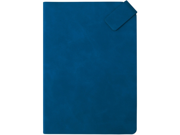 Блокнот А5 с магнитным клапаном в гибкой обложке «Chaplin», Цвет синий