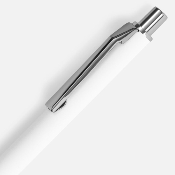 Ручка шариковая Lobby Soft Touch Chrome, белая, 14,5х1 см