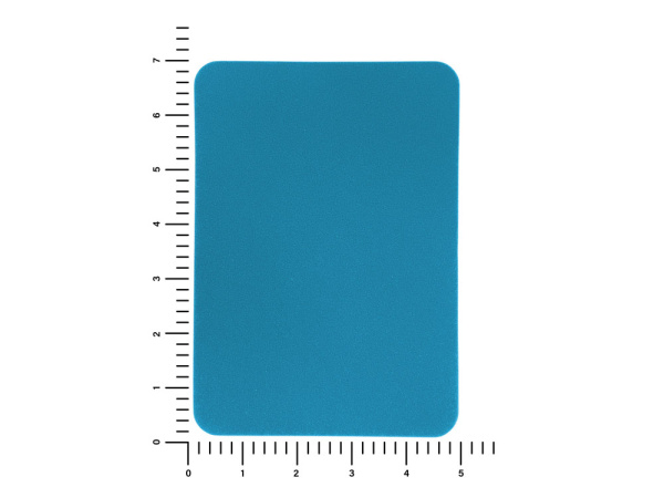 Патч «Прямоугольный», nubuk, Цвет голубой