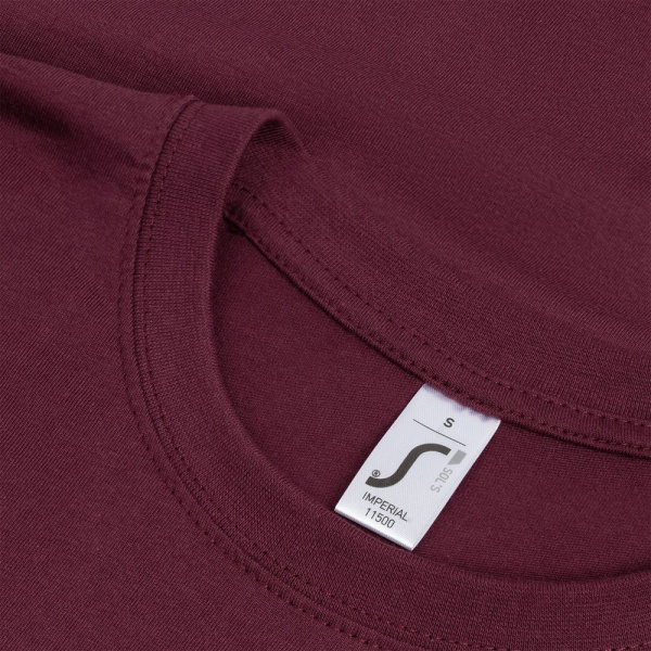 Футболка Imperial 190, бордовая, S–XXL