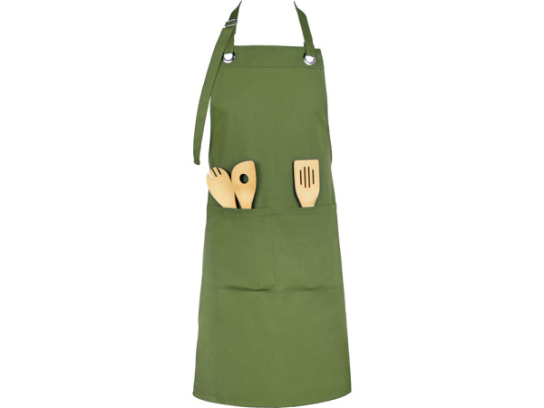 Хлопковый фартук с карманом «Delight», Цвет хаки