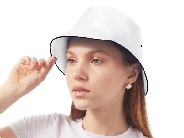 Панама «Hanoi», унисекс, Цвет белый, темно-синий