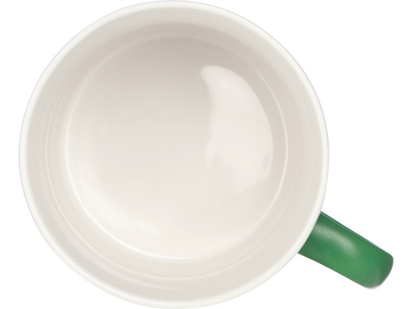 Кружка «Nancy», матовая, Цвет зеленый классический/белый