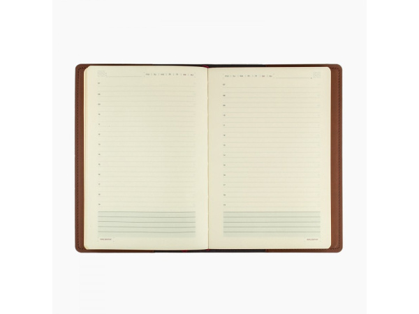Ежедневник недатированный А5 «Oxford», Размер A5, Цвет коричневый