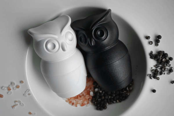 МЕЛЬНИЦА ДЛЯ СПЕЦИЙ механическая Tasty Owl, чёрная Сова