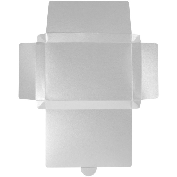 Коробка самосборная Flacky Slim, серебристая, 14х21х2,5 см
