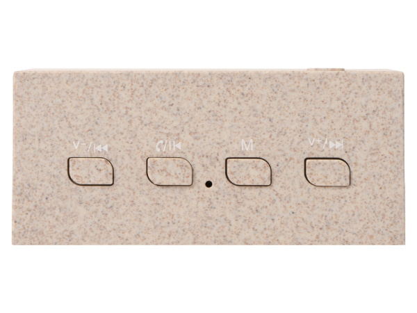 Портативная колонка «Wheatty» из пшеничной соломы, Цвет бежевый