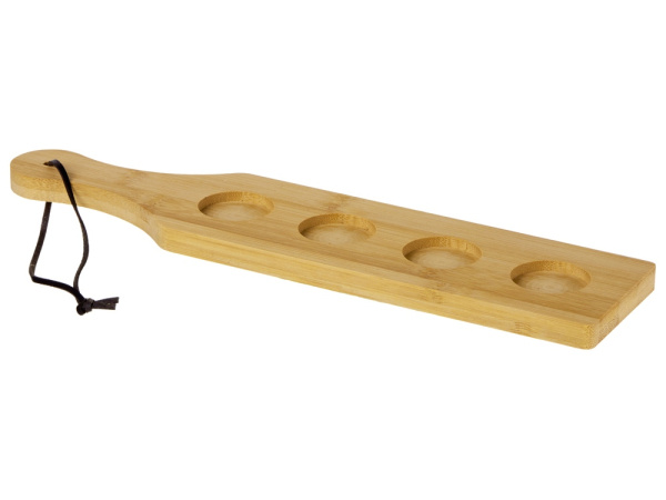 Набор стопок на бамбуковой подставке «Shots», Цвет прозрачный, натуральный