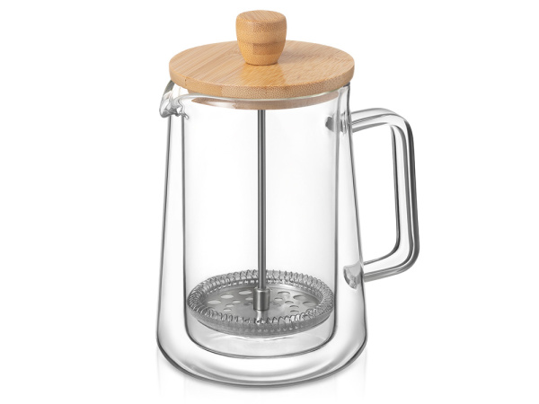 Френч-пресс с двойными стенками «Columbia», Цвет прозрачный