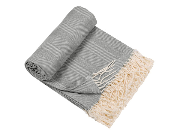 Плед «Hild» из натурального хлопка, Цвет серый