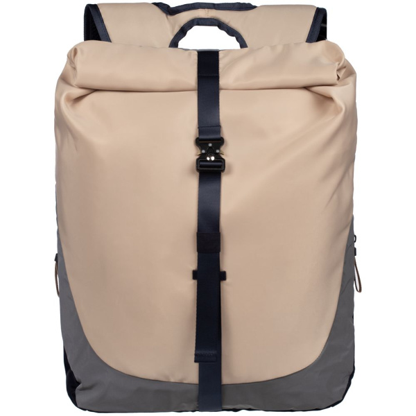Рюкзак coolStuff Plus, бежевый с темно-синим, 44x29x14 см