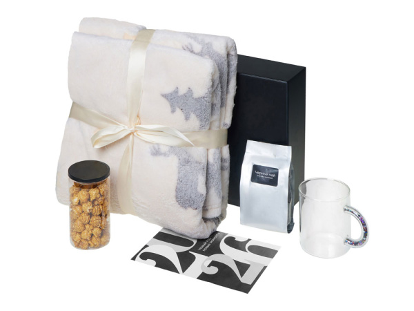 Подарочный набор «Re: Unwind» с пледом, кружкой и чаем, Цвет бежевый