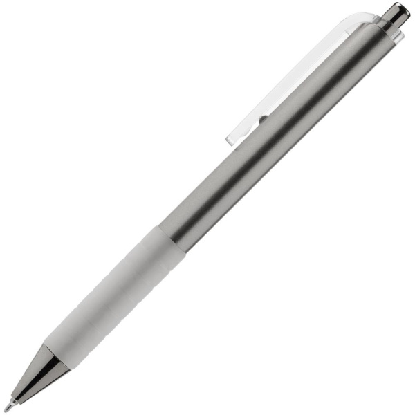 Ручка шариковая Easy Grip, серебристая, 14,2х1,4 см